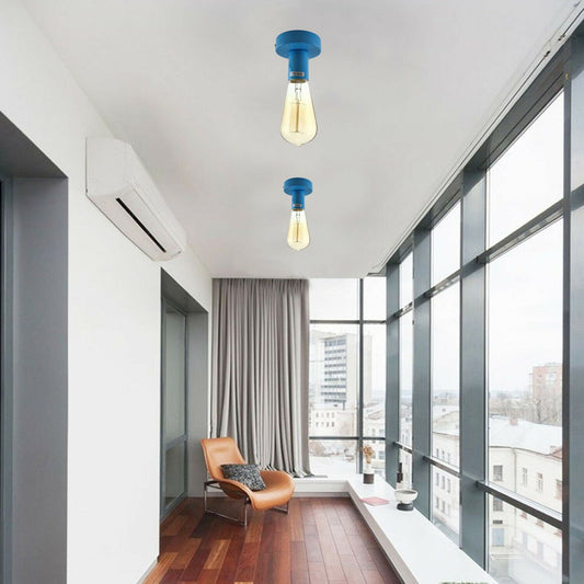 LEDSone industrial vintage Blue Flush Mount Ceiling Light Fitting~1689