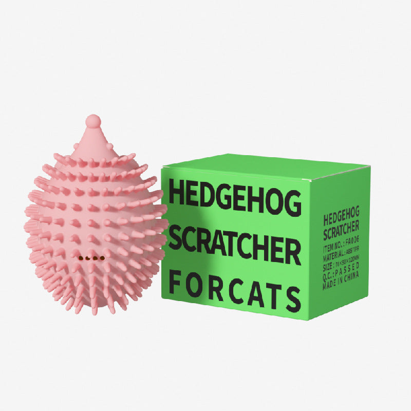 The Ultimate Hedgehog Cat Corner Tickler with Massage Ball