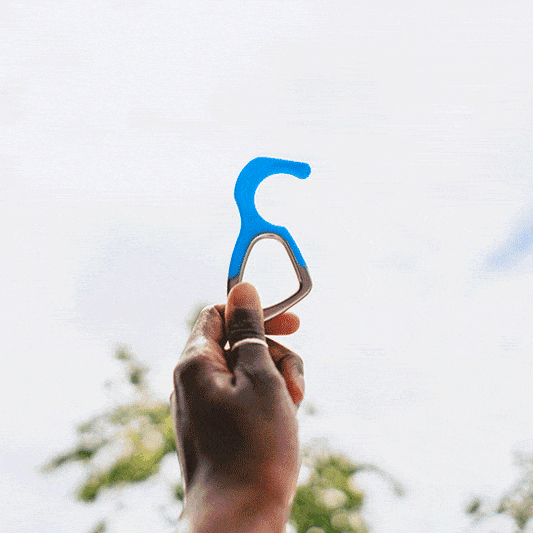 3 Pack of  - The Only Patented Antimicrobial Silicone No-Touch Keychain Tool - Value Pack Deal!